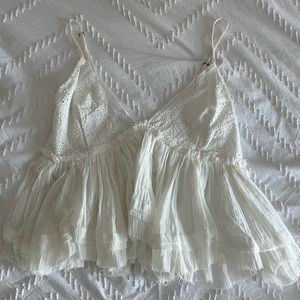 Beautiful white flowy tank top